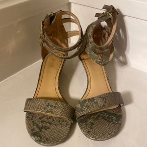 Faux Snakeskin Gladiator Sandals
